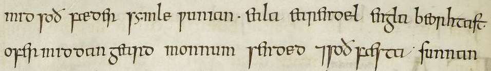 “Éala Éarendel engla beorhtast” — Exeter Book, folio 9v